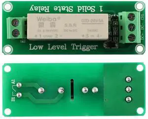 24V 1 Channel Solid State Relay Module, Low Level Trigger, 5A DC Control for Raspberry Pi 24V 1 Channel Solid State Relay Module, Low Level Trigger, 5A DC Control for Raspberry Pi