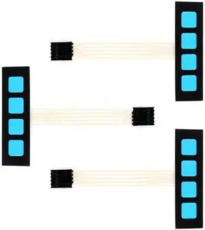 3Pcs 1x4 Matrix Membrane Switch 68.9*10.7mm 4 Keys Switch Control Keyboard Keypad for Arduino No Word Microcontroller Extended Keyboard 3Pcs 1x4 Matrix Membrane Switch 68.9*10.7mm 4 Keys Switch Control Keyboard Keypad for Arduino No Word Microcontroller Extended Keyboard