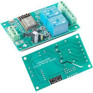ESP8266 Dual Relay Module, 2 Channel 10A ESP-12F Development Board for Smart Home IoT, 5V/8-80V Power Supply ESP8266 Dual Relay Module, 2 Channel 10A ESP-12F Development Board for Smart Home IoT, 5V/8-80V Power Supply