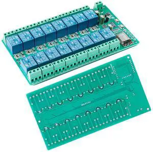 ESP8266 24V Relay Module, 16 Channel 10A ESP-12F Development Board for Smart Home IoT, DC24V Power Supply ESP8266 24V Relay Module, 16 Channel 10A ESP-12F Development Board for Smart Home IoT, DC24V Power Supply