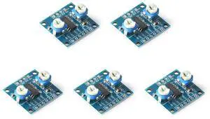 5Pcs PAM8406 5Wx2 Digital Amplifier Module Board 5W+5W Dual-Channel 2.5V-5V PAM8406 Stereo Audio Module Noise-Free Class D Power Amplifier Module with Volume Potentiometer 5Pcs PAM8406 5Wx2 Digital Amplifier Module Board 5W+5W Dual-Channel 2.5V-5V PAM8406 Stereo Audio Module Noise-Free Class D Power Amplifier Module with Volume Potentiometer