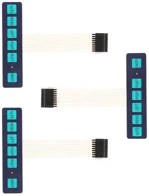 3Pcs 1x6 Matrix Array Membrane Switch Display Keypad Keyboard Switch 104*24mm 6 Keys with LED Light 3Pcs 1x6 Matrix Array Membrane Switch Display Keypad Keyboard Switch 104*24mm 6 Keys with LED Light