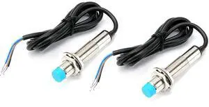 2PCS M12 Inductive Proximity Sensor Switch, NPN NO DC6-36V 4mm Detection Distance, LJ12A3-4-Z/BX 2PCS M12 Inductive Proximity Sensor Switch, NPN NO DC6-36V 4mm Detection Distance, LJ12A3-4-Z/BX