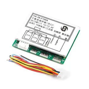 3S 12.6V 100A Li ion Lithium Battery PCB Protection Board 3 Cells 11.1V Polymer Balance Function Charge Module BMS Circuit Protection PCB Board 3S 12.6V 100A Li ion Lithium Battery PCB Protection Board 3 Cells 11.1V Polymer Balance Function Charge Module BMS Circuit Protection PCB Board