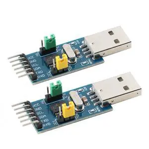 2pcs CH341T USB to I2C and UART Serial Converter Module, USBTTL 3.3 V 5 V, Up to 2 Mbps 2pcs CH341T USB to I2C and UART Serial Converter Module, USBTTL 3.3 V 5 V, Up to 2 Mbps