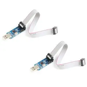 2Pcs ATMaga8 51 52 AVR Programmer SP USB ASP Downloader USBISP Download Cable 10P Cable 2Pcs ATMaga8 51 52 AVR Programmer SP USB ASP Downloader USBISP Download Cable 10P Cable