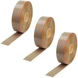 3pcs 50P Multicolored Dupont Jumper Ribbon 1M/3.3Ft Cables for Arduino Breadboard Projects 3pcs 50P Multicolored Dupont Jumper Ribbon 1M/3.3Ft Cables for Arduino Breadboard Projects
