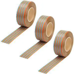 3pcs 40P Multicolored Dupont Jumper Ribbon 1M/3.3Ft Cables for Arduino Breadboard Projects 3pcs 40P Multicolored Dupont Jumper Ribbon 1M/3.3Ft Cables for Arduino Breadboard Projects