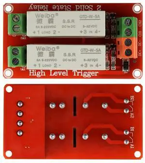 5V 1 Channel Solid State Relay Module, High Level Trigger, 5A DC Control (2 Channel) 5V 1 Channel Solid State Relay Module, High Level Trigger, 5A DC Control (2 Channel)