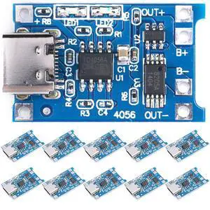 10pcs TP4056 5V 1A 18650 Lithium Battery Charger Module Micro USB with Protection for DIY Electronics 10pcs TP4056 5V 1A 18650 Lithium Battery Charger Module Micro USB with Protection for DIY Electronics