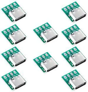 10Pcs Type C to 2.54mm Connector Board USB 3.1 16P Test PCB Board PCB Converter Pinboard Adapter Board 2.54mm 16Pin Female Connector Test Board for Data Line Wire Cable Transfer 10Pcs Type C to 2.54mm Connector Board USB 3.1 16P Test PCB Board PCB Converter Pinboard Adapter Board 2.54mm 16Pin Female Connector Test Board for Data Line Wire Cable Transfer