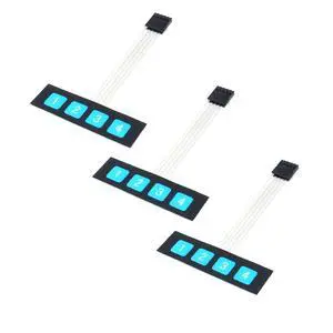 3Pcs 1x4 Matrix Array Membrane Switch 4 Key Matrix Keyboard Membrane Keys 68*20mm 5Pin Dupont for Keyboard 3Pcs 1x4 Matrix Array Membrane Switch 4 Key Matrix Keyboard Membrane Keys 68*20mm 5Pin Dupont for Keyboard