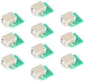 10PCS USB B-Type Female to DIP Adapter Board 2.54mm 4 Pin Female Socket to Direct Printer Connection Data Cable 10PCS USB B-Type Female to DIP Adapter Board 2.54mm 4 Pin Female Socket to Direct Printer Connection Data Cable