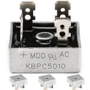 3pcs KBPC5010 50A 1000V Bridge Rectifier for Power Supply, Durable Electronic Component for Solar Panels, Industrial Equipment 3pcs KBPC5010 50A 1000V Bridge Rectifier for Power Supply, Durable Electronic Component for Solar Panels, Industrial Equipment