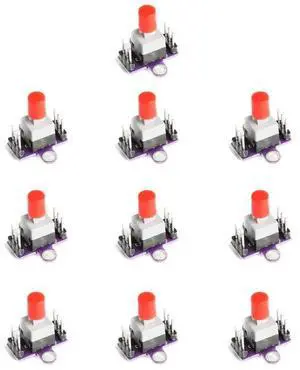 10Pcs CJMCU-010 Self-Locking Switch Module DC 12V Double Row Switch with Self-Locking Switch Button Module Board 10Pcs CJMCU-010 Self-Locking Switch Module DC 12V Double Row Switch with Self-Locking Switch Button Module Board