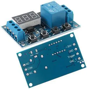 DC 6-30V Timer Relay with LCD Display, 1 Channel Delay Controller Module, Type-C Interface, Power Off Cycle Timer DC 6-30V Timer Relay with LCD Display, 1 Channel Delay Controller Module, Type-C Interface, Power Off Cycle Timer
