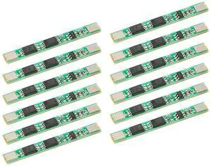 12Pcs 1S 3.7V 4A Lithium Battery Protection Board PCB BMS Protection Board for Li-ion Lithium Battery Cell Dual MOS 12Pcs 1S 3.7V 4A Lithium Battery Protection Board PCB BMS Protection Board for Li-ion Lithium Battery Cell Dual MOS