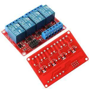 12V Relay Module with Optocoupler Isolation, 4 Channel High/Low Level Trigger, Compatible with Arduino Raspberry Pi for DIY Projects 12V Relay Module with Optocoupler Isolation, 4 Channel High/Low Level Trigger, Compatible with Arduino Raspberry Pi for DIY Projects