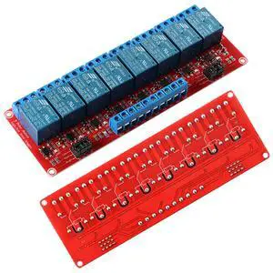 5V Relay Module with Optocoupler Isolation, 8 Channel High/Low Level Trigger, Compatible with Arduino Raspberry Pi for DIY Projects 5V Relay Module with Optocoupler Isolation, 8 Channel High/Low Level Trigger, Compatible with Arduino Raspberry Pi for DIY Projects