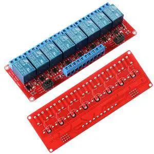 24V Relay Module with Optocoupler Isolation, 8 Channel High/Low Level Trigger, Compatible with Arduino Raspberry Pi for DIY Projects 24V Relay Module with Optocoupler Isolation, 8 Channel High/Low Level Trigger, Compatible with Arduino Raspberry Pi for DIY Projects