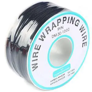 Black Electronic Wire DM-30-1000 - 30 AWG Single Core Tinned Copper Solid Cable, 250M, P/N PCB Black Electronic Wire DM-30-1000 - 30 AWG Single Core Tinned Copper Solid Cable, 250M, P/N PCB
