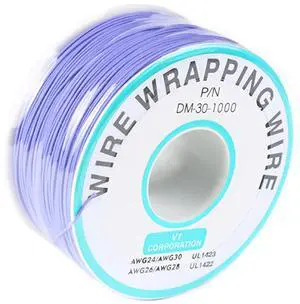 Purple Electronic Wire - DM-30-1000, 30 AWG Single Core, Tinned Copper Solid Cable, 250M, OK for Circuit Boards & PCBs Purple Electronic Wire - DM-30-1000, 30 AWG Single Core, Tinned Copper Solid Cable, 250M, OK for Circuit Boards & PCBs
