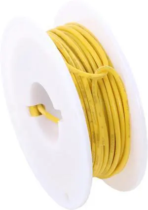 28AWG PVC Wire 20m/66ft Yellow, 1007 Tinned Copper Hookup Wire, 300V 80°C Electronic Cable for PCB Jumper, DIY, RC Projects 28AWG PVC Wire 20m/66ft Yellow, 1007 Tinned Copper Hookup Wire, 300V 80°C Electronic Cable for PCB Jumper, DIY, RC Projects