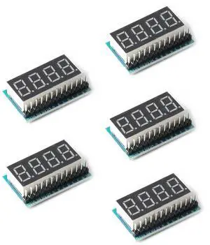 5Pcs 4-Bit 74HC164 0.36 inch Red Highlight Digital Tube Display Module Common Positive 4 Segment Serial Interface 4 Bit Digital Display Module 74HC164 Driver 5Pcs 4-Bit 74HC164 0.36 inch Red Highlight Digital Tube Display Module Common Positive 4 Segment Serial Interface 4 Bit Digital Display Module 74HC164 Driver