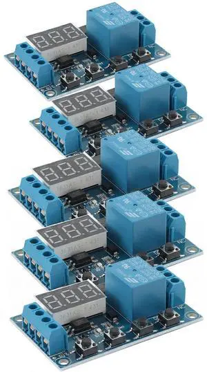 5pcs SingleChannel Relay Timer Module, Delay ON Off Cycle Control, 630 V Wide Voltage, TypeC Power 5pcs SingleChannel Relay Timer Module, Delay ON Off Cycle Control, 630 V Wide Voltage, TypeC Power