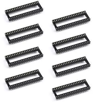 8Pcs IC Socket 40P DIP IC Chip Socket Adaptor 2.54mm Pitch Dual Row 40 Flat Pin 15mm Row Pitch Narrow Body 8Pcs IC Socket 40P DIP IC Chip Socket Adaptor 2.54mm Pitch Dual Row 40 Flat Pin 15mm Row Pitch Narrow Body
