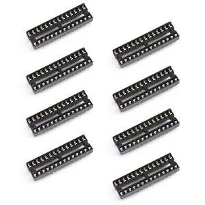 8Pcs IC Socket 28P DIP 28 in Narrow IC Chip Socket Adaptor 2.54mm Pitch Dual Row 28 Flat Pin 7.26mm Row Pitch 8Pcs IC Socket 28P DIP 28 in Narrow IC Chip Socket Adaptor 2.54mm Pitch Dual Row 28 Flat Pin 7.26mm Row Pitch