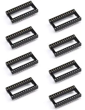 8Pcs IC Socket 28P DIP 28 Wide Body IC Chip Socket Adaptor 2.54mm Pitch Dual Row 28 Flat Pin 8Pcs IC Socket 28P DIP 28 Wide Body IC Chip Socket Adaptor 2.54mm Pitch Dual Row 28 Flat Pin