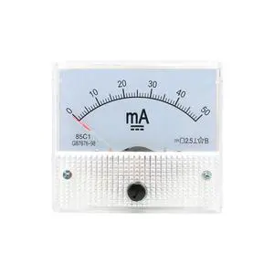 85C1 DC Pointer Ammeter Analog Meter 50MA Rectangle Panel Mounted Current Meter Ammeter Tester 0-50 mA DC 85C1 65 * 56MM 85C1 DC Pointer Ammeter Analog Meter 50MA Rectangle Panel Mounted Current Meter Ammeter Tester 0-50 mA DC 85C1 65 * 56MM