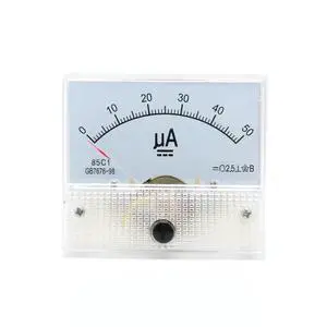 85C1 DC Pointer Ammeter Analog Meter 50UA Rectangle Panel Mounted Current Meter Ammeter Tester 0-50 UA DC 85C1 65 * 56MM 85C1 DC Pointer Ammeter Analog Meter 50UA Rectangle Panel Mounted Current Meter Ammeter Tester 0-50 UA DC 85C1 65 * 56MM