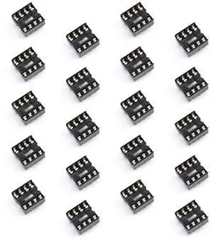 20Pcs 8P IC Socket DIP Integrated Circuit IC Sockets Adaptor Solder Type 2.54mm Pitch Dual Row 8 Flat Pin 20Pcs 8P IC Socket DIP Integrated Circuit IC Sockets Adaptor Solder Type 2.54mm Pitch Dual Row 8 Flat Pin