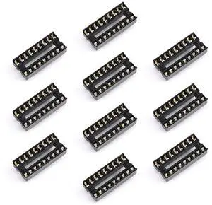 10Pcs 18P IC Socket DIP Integrated Circuit IC Sockets Adaptor Solder Type 2.54mm Pitch Dual Row 18 Flat Pin 10Pcs 18P IC Socket DIP Integrated Circuit IC Sockets Adaptor Solder Type 2.54mm Pitch Dual Row 18 Flat Pin