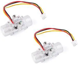 2Pcs YF-S201C DC3.5-24V G1/2" Transparent Flow Sensor Turbine Flowmeter Water Flow Sensor Transparent Water Flow Meter YF-S201C Range 1-30L/min 2Pcs YF-S201C DC3.5-24V G1/2" Transparent Flow Sensor Turbine Flowmeter Water Flow Sensor Transparent Water Flow Meter YF-S201C Range 1-30L/min