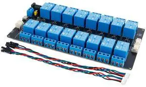 16 Channel 5V Relay Module with Optocoupler Isolation 10A IIC Expandable Isolation Driver Relay Board XL9535-K16V5 16 Channel 5V Relay Module with Optocoupler Isolation 10A IIC Expandable Isolation Driver Relay Board XL9535-K16V5