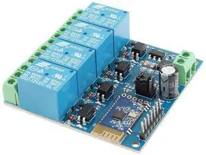 12V 4 Channels Bluetooth Relay Module 4 Way Bluetooth Wireless Smart Relay Module Smart Home Phone APP Remote Control Switch 12V 4 Channels Bluetooth Relay Module 4 Way Bluetooth Wireless Smart Relay Module Smart Home Phone APP Remote Control Switch