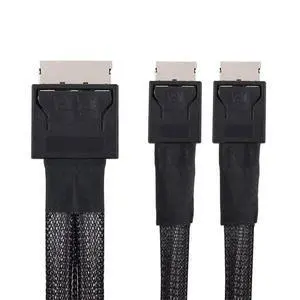 xiwai OCuLink PCIe PCI-Express SFF-8611 8X 8-Lane to Dual SFF-8611 Oculink 4X SSD Data Active Cable 50cm xiwai OCuLink PCIe PCI-Express SFF-8611 8X 8-Lane to Dual SFF-8611 Oculink 4X SSD Data Active Cable 50cm