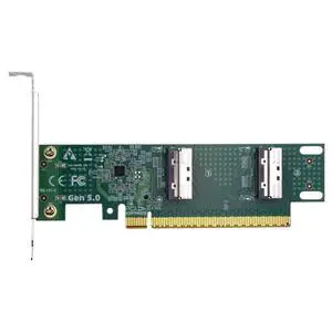 Xiwai 16x PCIE5.0 PCI-Express to Dual MCIO 8i SFF-TA-1016 VROC Mini Cool Edge IO Virtual RAID Adapter for Mainboard SSD Graphics Card Xiwai 16x PCIE5.0 PCI-Express to Dual MCIO 8i SFF-TA-1016 VROC Mini Cool Edge IO Virtual RAID Adapter for Mainboard SSD Graphics Card
