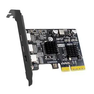Xiwai PCI Expree x4 & Mini Displayport 1.4 Input to Dual Type-C USB 3.1 USB-C & 4K 60hz Output Desktop Graphics Expansion Card Adapter ASM3142 Xiwai PCI Expree x4 & Mini Displayport 1.4 Input to Dual Type-C USB 3.1 USB-C & 4K 60hz Output Desktop Graphics Expansion Card Adapter ASM3142