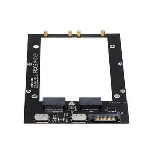 xiwai SFF-8612 Dual Oculink 4X Host to Dual Ruler 1U GEN-Z EDSFF Adapter | for E1.S PCI-E 9.5mm 15mm 25mm Short SSD with Heat Sink PM9A3 PM9D3 P5801X Carrier xiwai SFF-8612 Dual Oculink 4X Host to Dual Ruler 1U GEN-Z EDSFF Adapter | for E1.S PCI-E 9.5mm 15mm 25mm Short SSD with Heat Sink PM9A3 PM9D3 P5801X Carrier