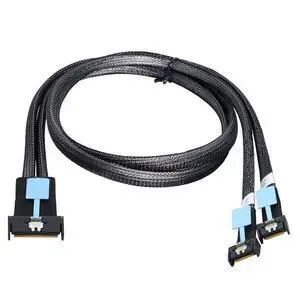 xiwai PCI-E 5.0 MCIO STR PCI-E Mini Cool Edge IO 8i 74Pin Male to Dual MCIO 38Pin Male High Speed Extender Data Cable 50cm xiwai PCI-E 5.0 MCIO STR PCI-E Mini Cool Edge IO 8i 74Pin Male to Dual MCIO 38Pin Male High Speed Extender Data Cable 50cm