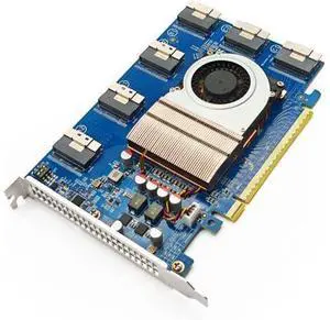 PCIe4.0 X16 to (6X) SFF-8654 8i Adapter, for GPU & NVMe SSD, PEX88096 Controller with Bifurcation Function PCIe4.0 X16 to (6X) SFF-8654 8i Adapter, for GPU & NVMe SSD, PEX88096 Controller with Bifurcation Function