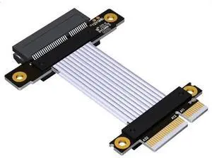 ADT-Link PCI Express 4.0 x4 to x4 Extension Riser Cable Adapter Full Speed with Metal Shield (K22AB, 100cm) ADT-Link PCI Express 4.0 x4 to x4 Extension Riser Cable Adapter Full Speed with Metal Shield (K22AB, 100cm)