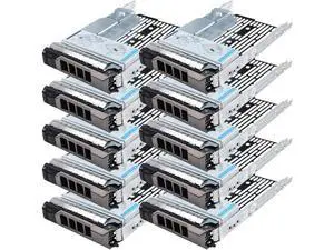 10-Pack 3.5" Hard Drive Tray Caddy with 2.5" Drive Adapter Compatible with D-ELL PowerEdge Servers R430 T430 R530 T630 R730 R930 R420 T420 R520 T620 R720 R410 R415 T410 5510 R515 T610 R710 T710 10-Pack 3.5" Hard Drive Tray Caddy with 2.5" Drive Adapter Compatible with D-ELL PowerEdge Servers R430 T430 R530 T630 R730 R930 R420 T420 R520 T620 R720 R410 R415 T410 5510 R515 T610 R710 T710