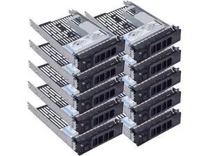 10-Pack 3.5" Hard Drive Tray Caddy with 2.5" Drive Adapter Compatible with D-ELL PowerEdge Servers R540 R640 R740 R6415 R7415 R7425 R550 T550 R650 R750 R7515 R7525 T560 R660 R760 R6625 R7615 R7625 10-Pack 3.5" Hard Drive Tray Caddy with 2.5" Drive Adapter Compatible with D-ELL PowerEdge Servers R540 R640 R740 R6415 R7415 R7425 R550 T550 R650 R750 R7515 R7525 T560 R660 R760 R6625 R7615 R7625