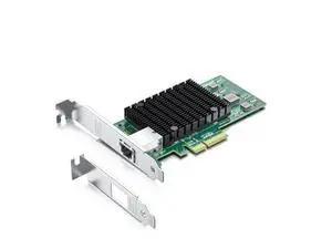 10Gb PCI-E NIC Network Card, Single Copper RJ45 Port, with Intel X550-AT2 Controller, PCI Express Ethernet LAN Adapter Support Windows Server/Linux/ESX, Compare to Intel X550-T1 10Gb PCI-E NIC Network Card, Single Copper RJ45 Port, with Intel X550-AT2 Controller, PCI Express Ethernet LAN Adapter Support Windows Server/Linux/ESX, Compare to Intel X550-T1