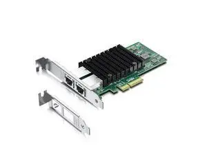 10Gb PCI-E NIC Network Card, Dual Copper RJ45 Port, with Intel X550-AT2 Controller, PCI Express Ethernet LAN Adapter Support Windows Server/Linux/ESX, Compare to Intel X550-T2 10Gb PCI-E NIC Network Card, Dual Copper RJ45 Port, with Intel X550-AT2 Controller, PCI Express Ethernet LAN Adapter Support Windows Server/Linux/ESX, Compare to Intel X550-T2